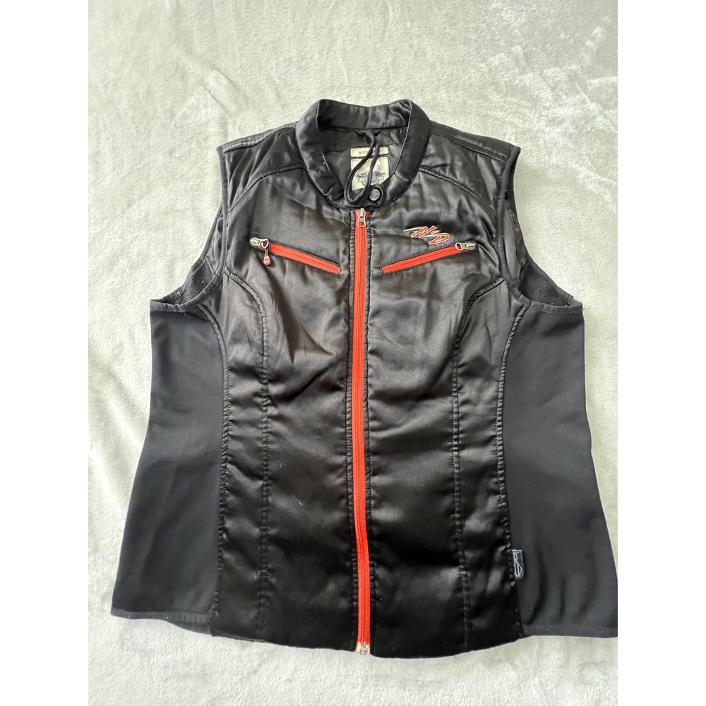 Harley Davidson Riding Gear Vest Women XL Black Thinsulate Insulated Embroidered